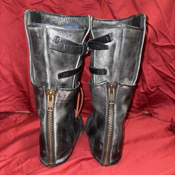 Women’s FreeBird mid calf western style leather boots - Picture 3 of 9